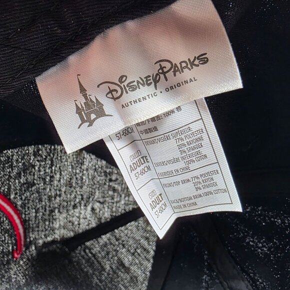 Disney D Black White Adult Snapback Hat Red Logo Adjustable Casual Outdoors - Picture 6 of 9